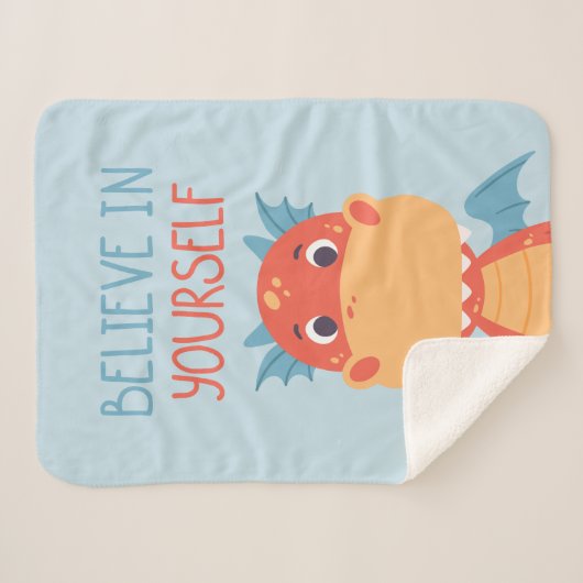 Geloof in jezelf Dragon Sherpa Deken (Voorkant (horizontaal))