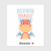 Geloof in jezelf Dragon Sticker (Vel)