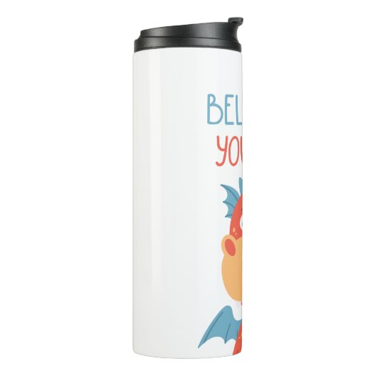 Geloof in jezelf Dragon Thermosbeker (Gedraaid links)