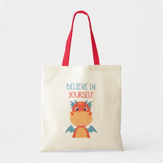 Geloof in jezelf Dragon Tote Bag (Voorkant)