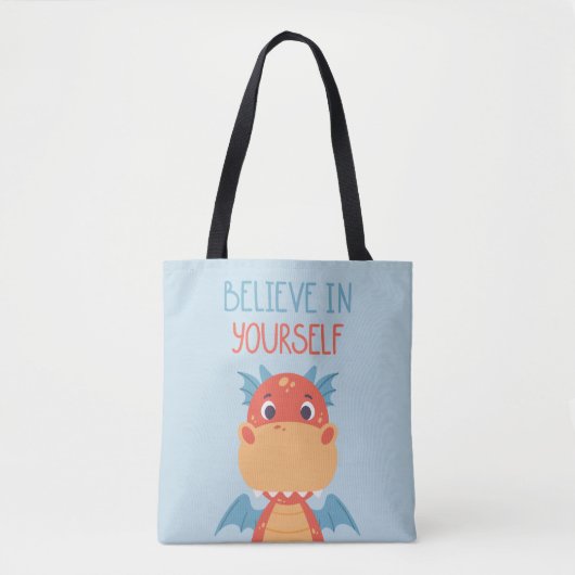 Geloof in jezelf Dragon Tote Bag (Voorkant)