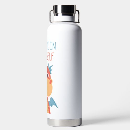 Geloof in jezelf Dragon Waterfles (Achterkant)