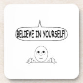 Geloof in jezelf drankjes onderzetter (Voorkant)