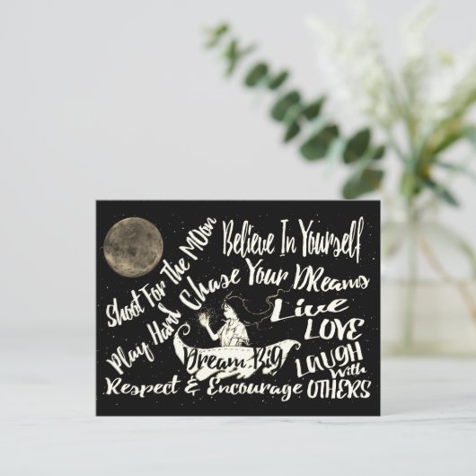 Geloof in jezelf Dream love voldoende aanmoediging Briefkaart (Staand voorkant)