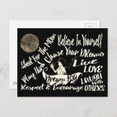 Geloof in jezelf Dream love voldoende aanmoediging Briefkaart (Voorkant / Achterkant)
