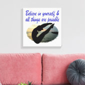 GELOOF IN JEZELF DUIKER DROMEN CANVAS AFDRUK (Insitu (Woonkamer))