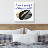 GELOOF IN JEZELF DUIKER DROMEN CANVAS AFDRUK (Insitu (Slaapkamer))