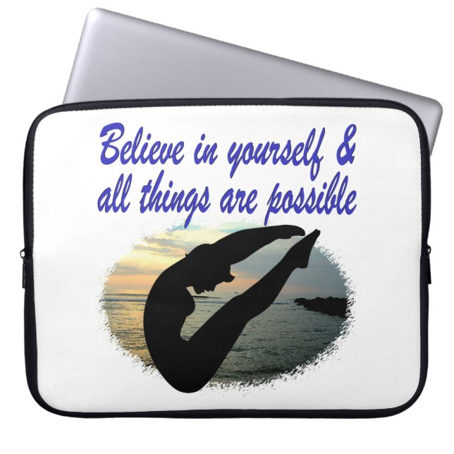 GELOOF IN JEZELF DUIKER DROMEN LAPTOP SLEEVE (Voorkant)