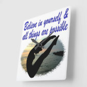 GELOOF IN JEZELF DUIKER DROMEN VIERKANTE KLOK (Hoek)