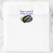 GELOOF IN JEZELF DUIKER DROMEN VIERKANTE STICKER (Tas)