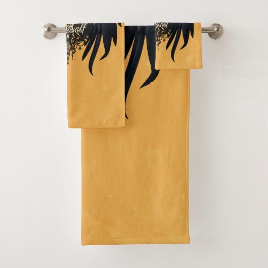 Geloof in jezelf, een brief bad handdoek (Insitu)