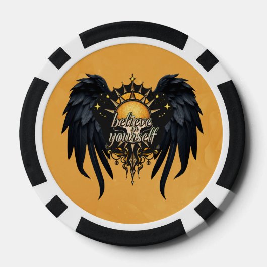 Geloof in jezelf, een brief poker chips (Achterkant)