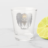 Geloof in jezelf, een brief shot glas (Achterkant)