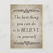 Geloof in jezelf - Elegante Motivatie quote Briefkaart (Voorkant)