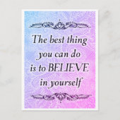 Geloof in jezelf - Elegante Motivatie quote Briefkaart (Voorkant)