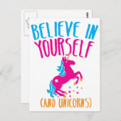 Geloof in jezelf (en eenhoorns) briefkaart (Voorkant / Achterkant)