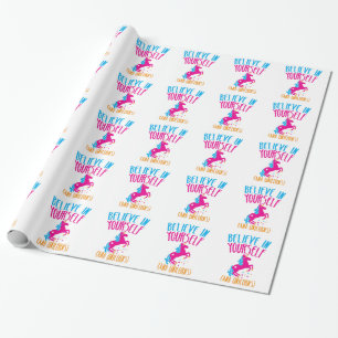 Geloof in jezelf (en eenhoorns) cadeaupapier