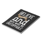 Geloof in jezelf en je zult onstuitbaar zijn notitieblok (Linkerzijde)