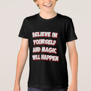 Geloof in jezelf en magie zal gebeuren Tri-Blend shirt