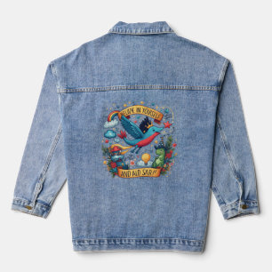 Geloof in jezelf en zweef – Motivatie Denim Jacket