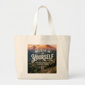 Geloof in jezelf grote tote bag (Voorkant)