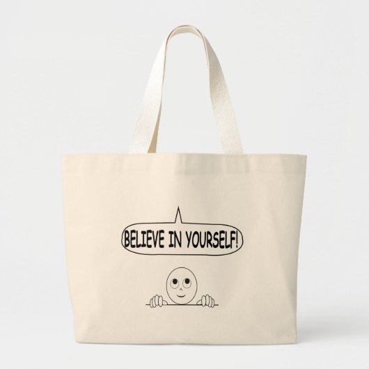 Geloof in jezelf grote tote bag (Voorkant)