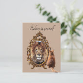 Geloof in jezelf |  Inspirerend lion Briefkaart (Staand voorkant)
