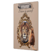 Geloof in jezelf |  Inspirerend lion Klembord (Links)