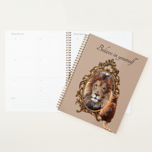 Geloof in jezelf |  Inspirerend lion Planner (Display)