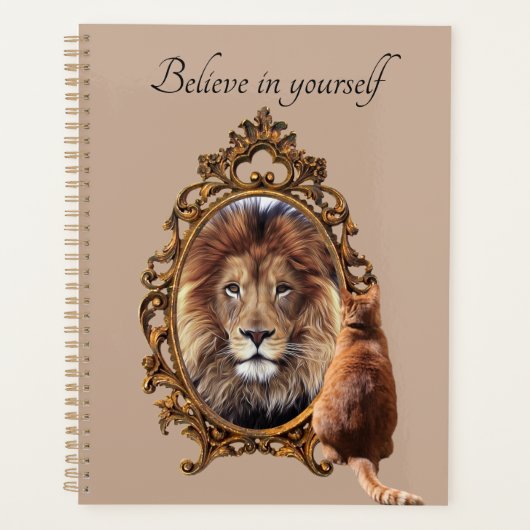 Geloof in jezelf |  Inspirerend lion Planner (Voorkant)