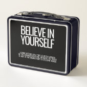 Geloof in jezelf - Inspirerend metalen lunchbox (Achterkant)