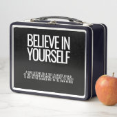 Geloof in jezelf - Inspirerend metalen lunchbox (In situ)