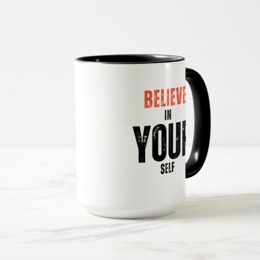 Geloof in jezelf Inspirerend Mok (Voorkant rechts)