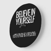 "Geloof in jezelf" Inspirerend muurklok Grote Klok (Hoek)