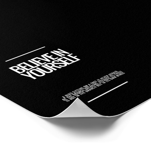 Geloof in jezelf Inspirerend Poster (Hoek)