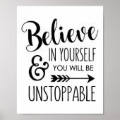 Geloof in jezelf Inspirerend Poster (Voorkant)