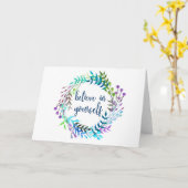 "Geloof in jezelf" Inspirerend prijsopgave Kaart (Gele Bloem)