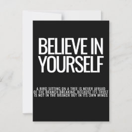 Geloof in jezelf - Inspirerend quote Briefkaart