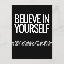 Geloof in jezelf - Inspirerend quote Briefkaart