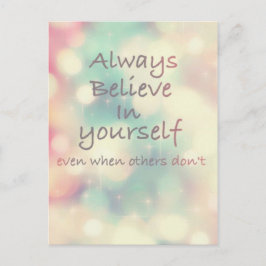 Geloof in jezelf Inspirerend Quote Briefkaart