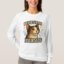 Geloof in jezelf Inspirerende kat ontwerp