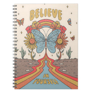 Geloof in jezelf Inspirerende Vlinder Notitieboek