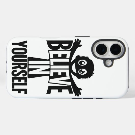 Geloof in jezelf iPhone Case (Achterkant (horizontaal))