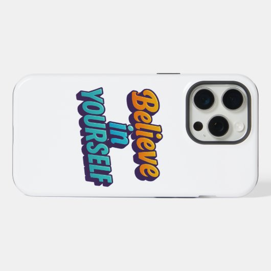 Geloof in jezelf iPhone hoesje (Achterkant horizontaal)