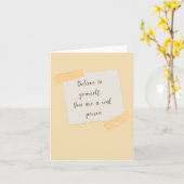 Geloof in jezelf: je bent een echte persoon kaart (Gele Bloem)