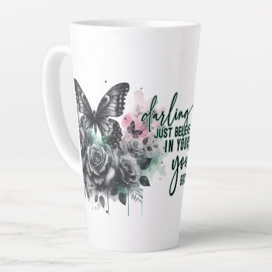 Geloof in jezelf, je hebt dit latte mok (Linkerhoek)