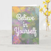 Geloof in jezelf kaart (Gele Bloem)