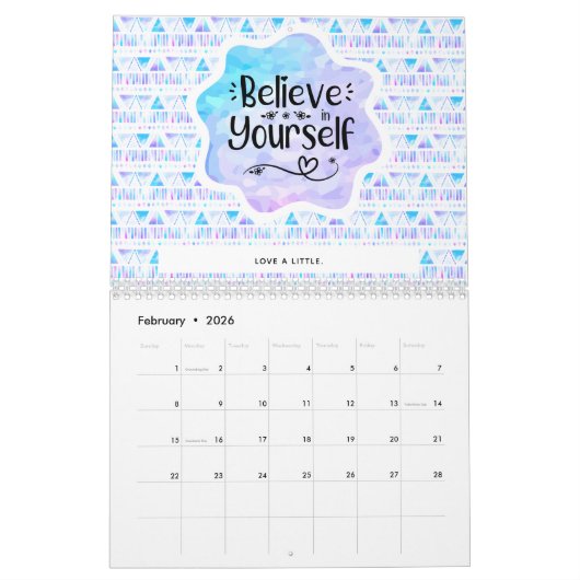 Geloof in jezelf kalender (Feb 2026)