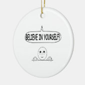 Geloof in jezelf keramisch ornament (Links)