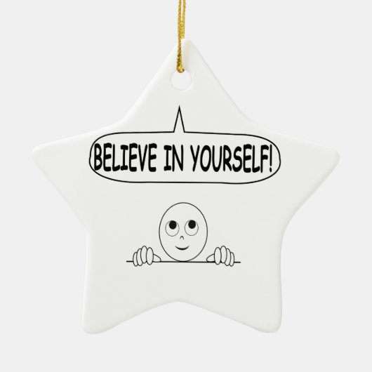 Geloof in jezelf keramisch ornament (Voorkant)
